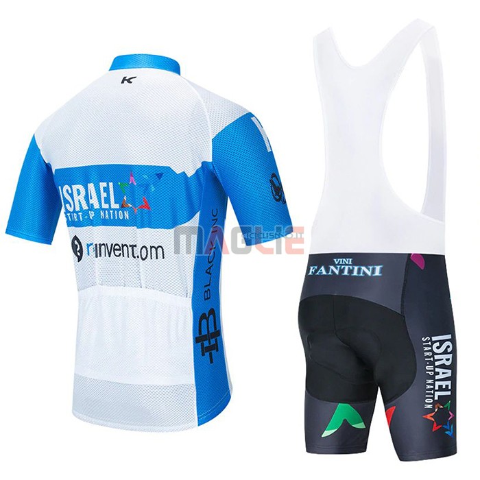 Maglia Israel Cycling Academy Manica Corta 2020 Bianco Blu
